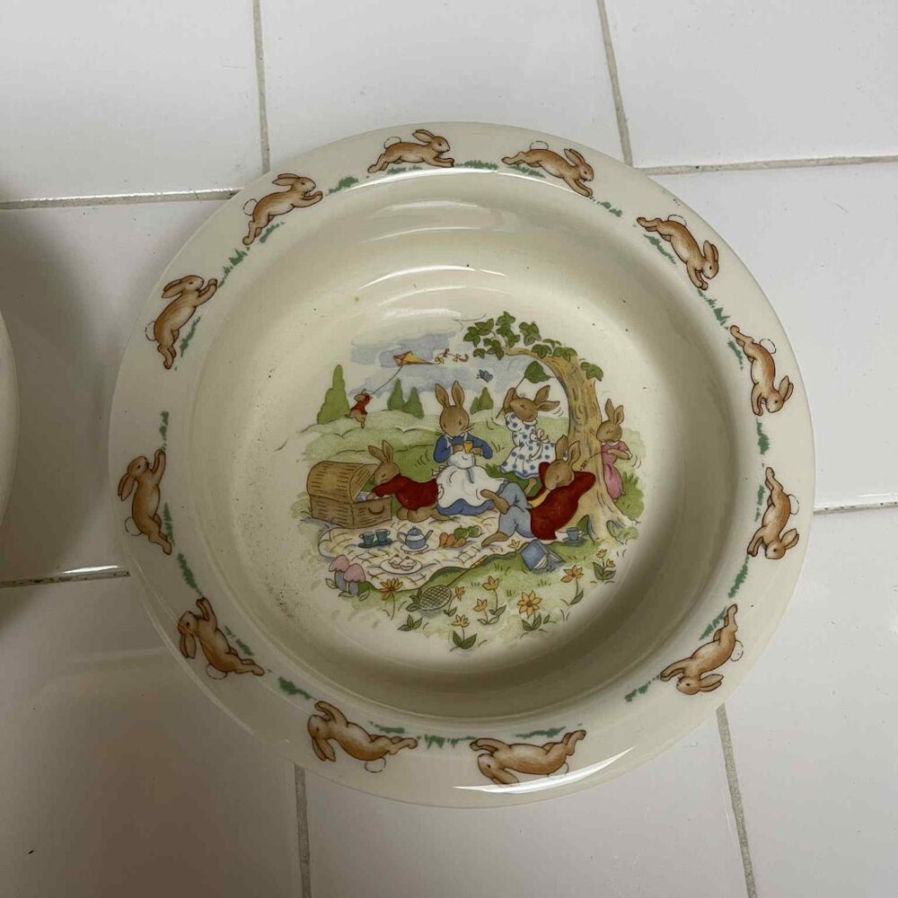vintage Royal Doulton Bunnykins 1936 children's bowls
